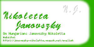 nikoletta janovszky business card